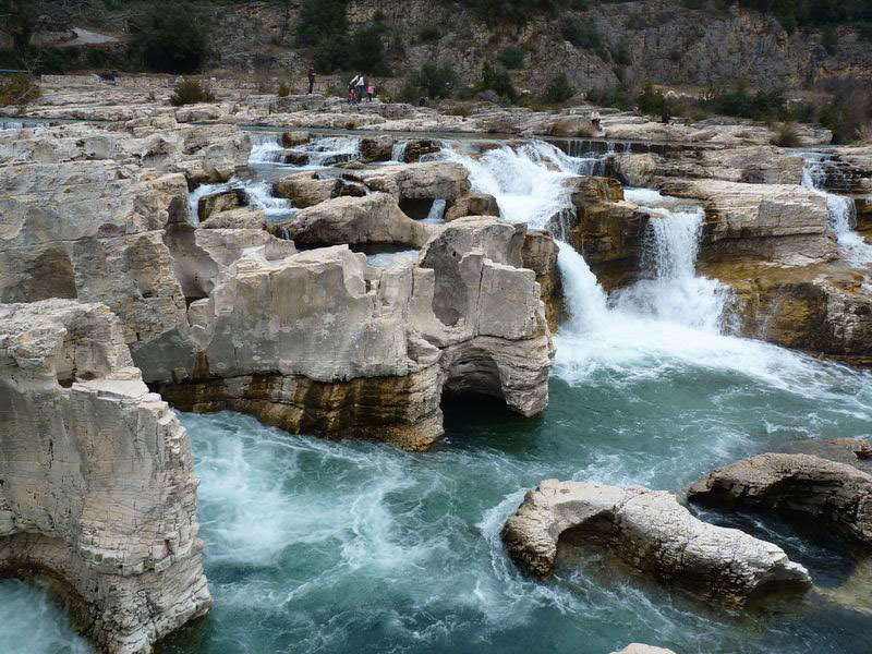 campeggio vicino alle cascate di Sautadet